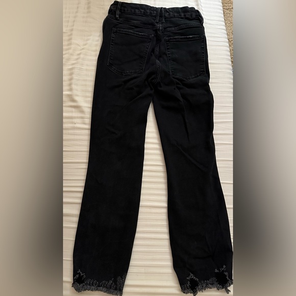 Good American Good Curve Straight Leg Black Jeans - Picture 5 of 7